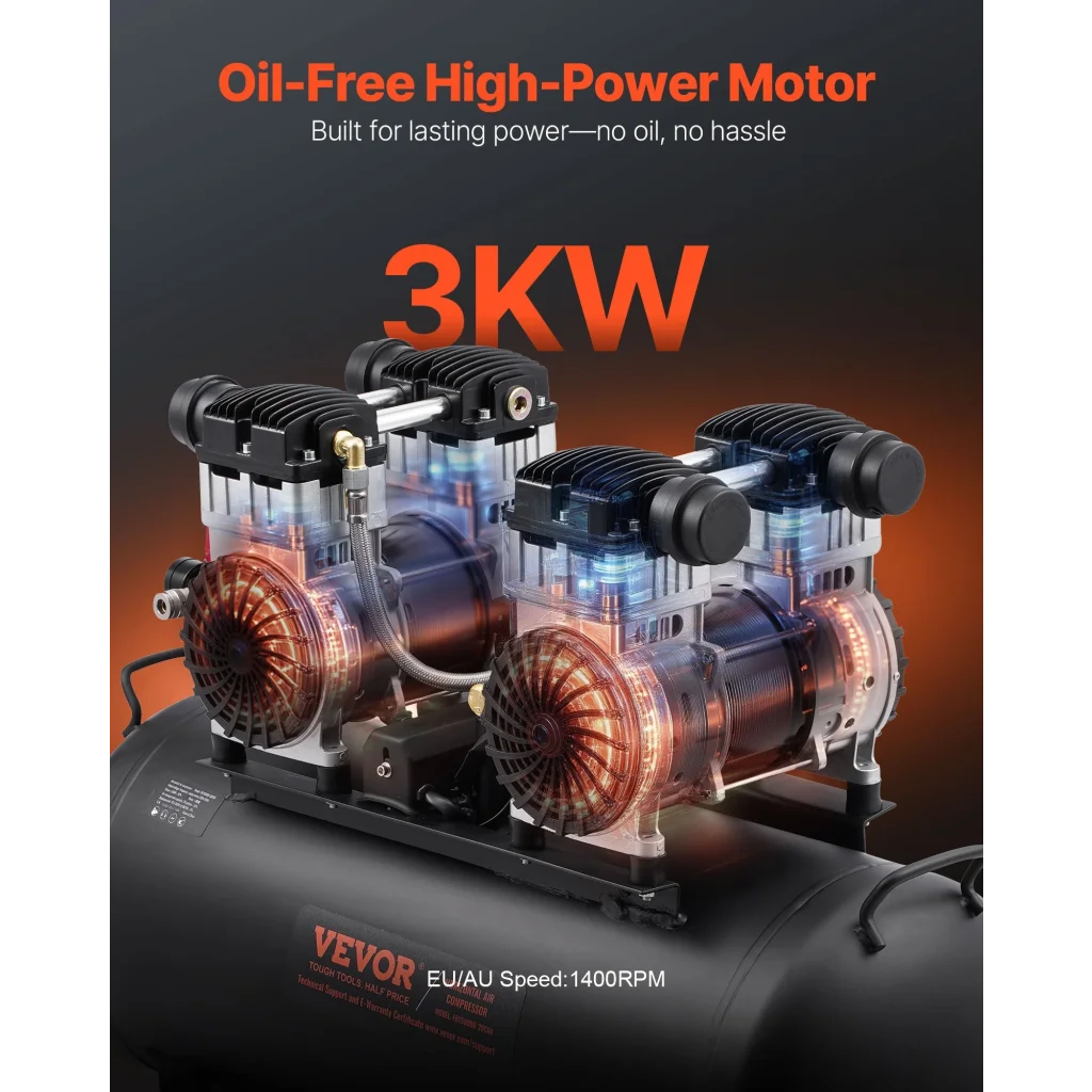 VEVOR Air Compressor Compact Portable Oil Free Compressor