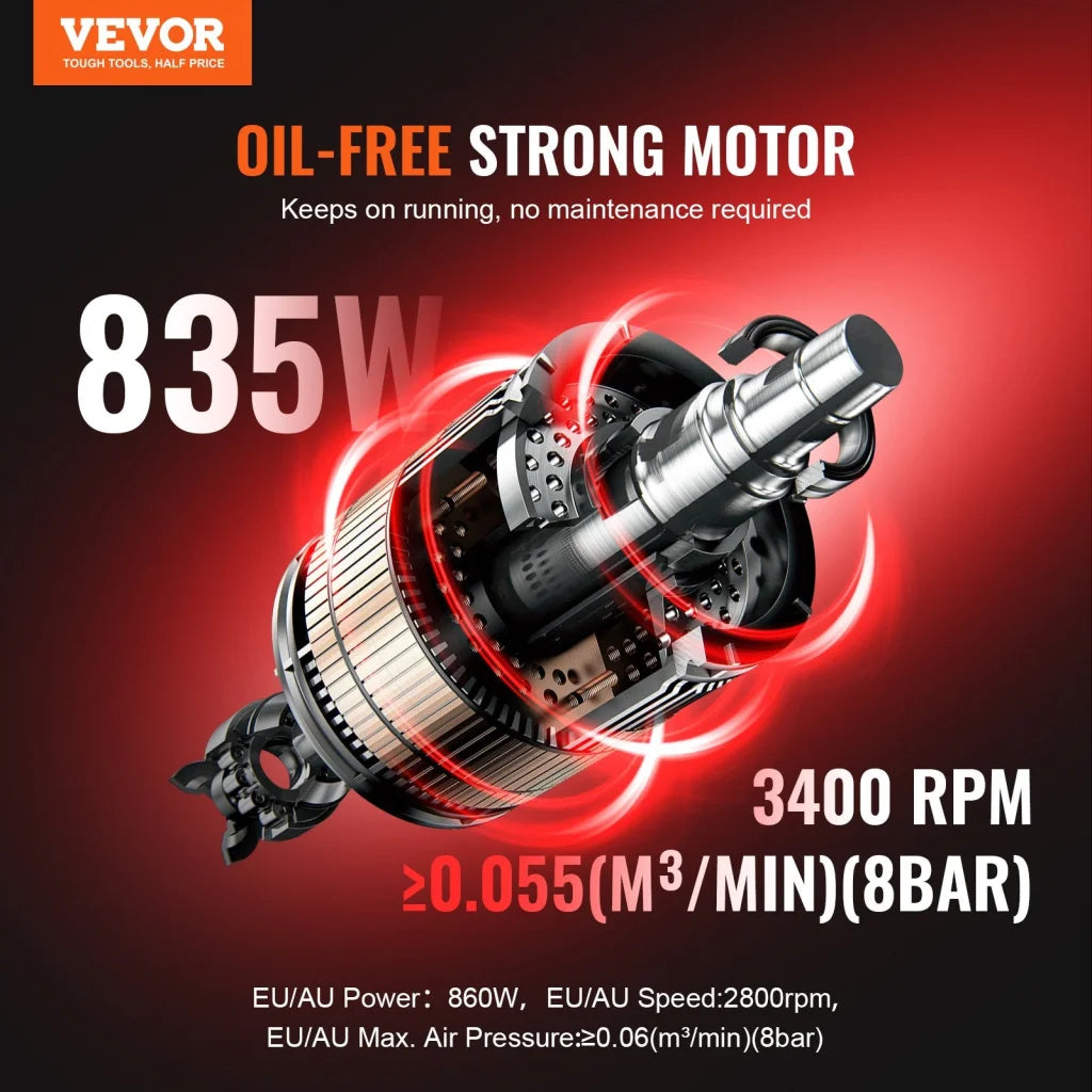 Portable oil-free air compressor