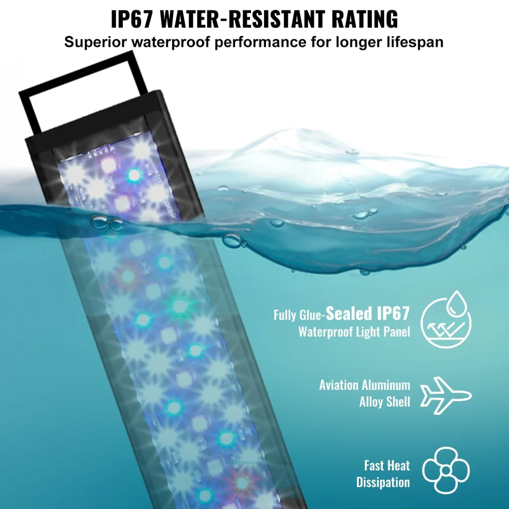VEVOR Aquarium Light 26W Full Spectrum Fish Tank Light