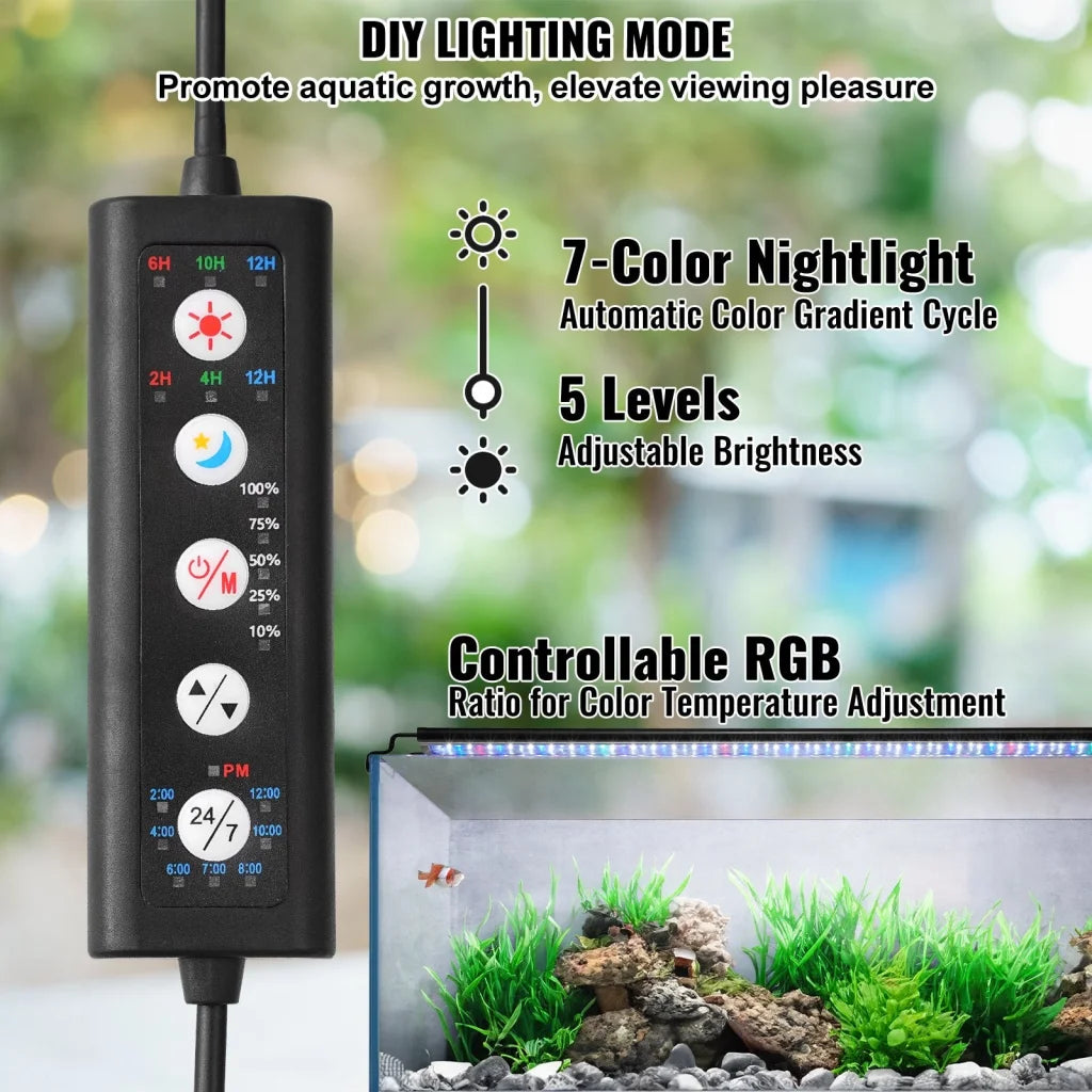 VEVOR Aquarium Light 26W Full Spectrum Fish Tank Light