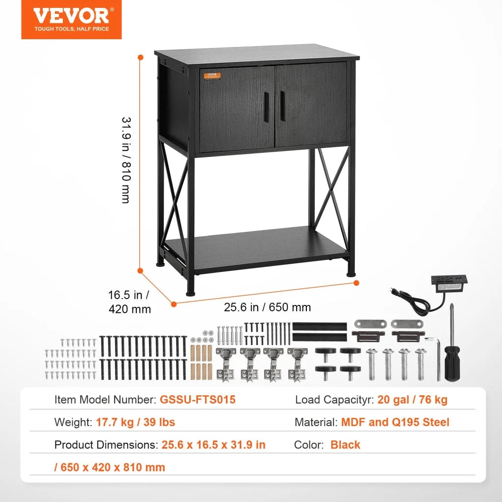 VEVOR Aquarium Stand 20 Gallon Fish Tank Stand 25.6 x 16.5