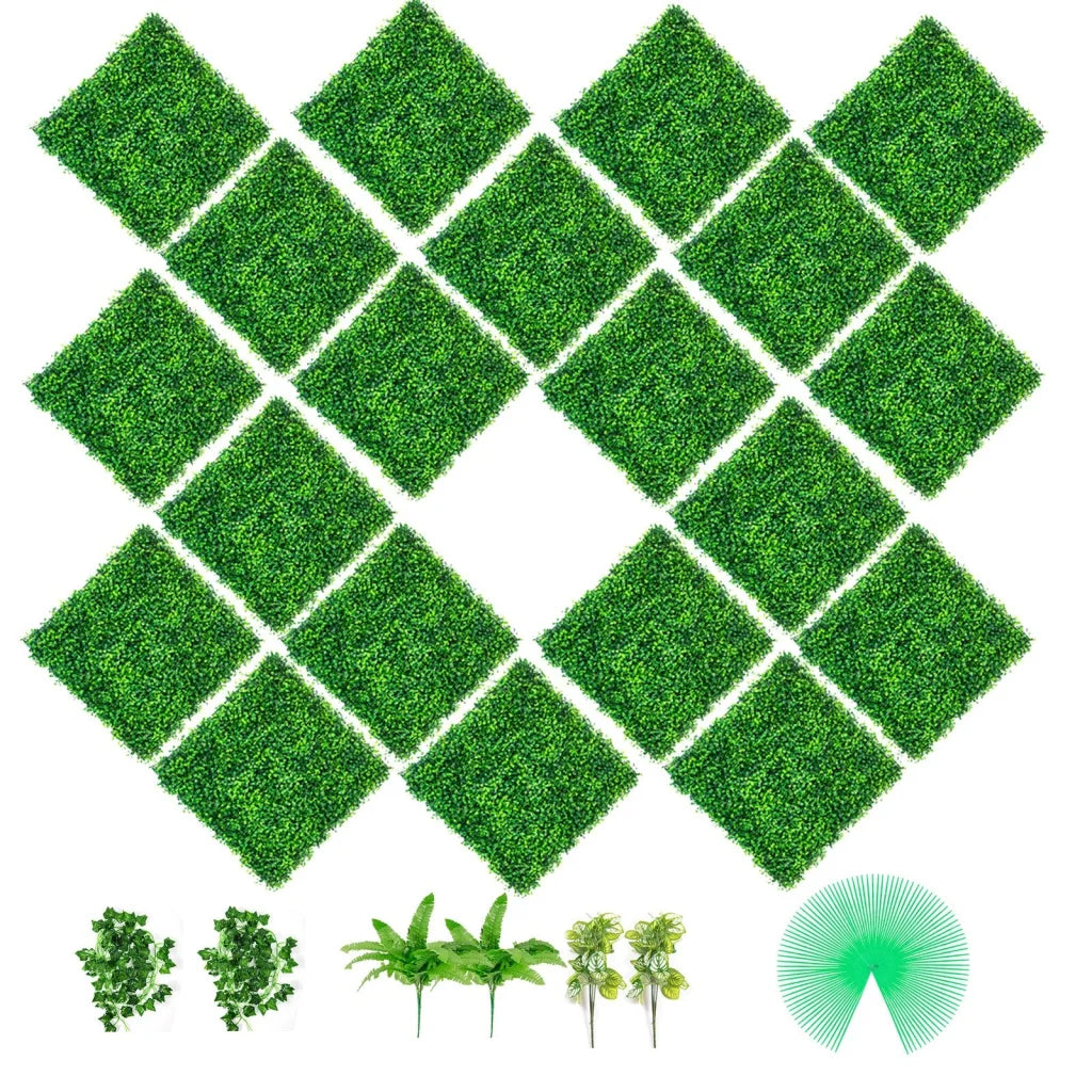 VEVOR Artificial Boxwood Panels 20 PCS 20\’x20\’ Boxwood
