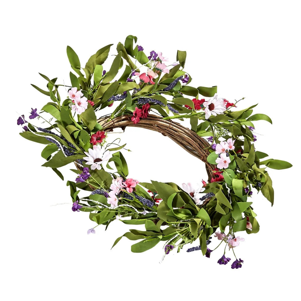 VEVOR Artificial Decorative Wreath 55.88 cm Pink Green