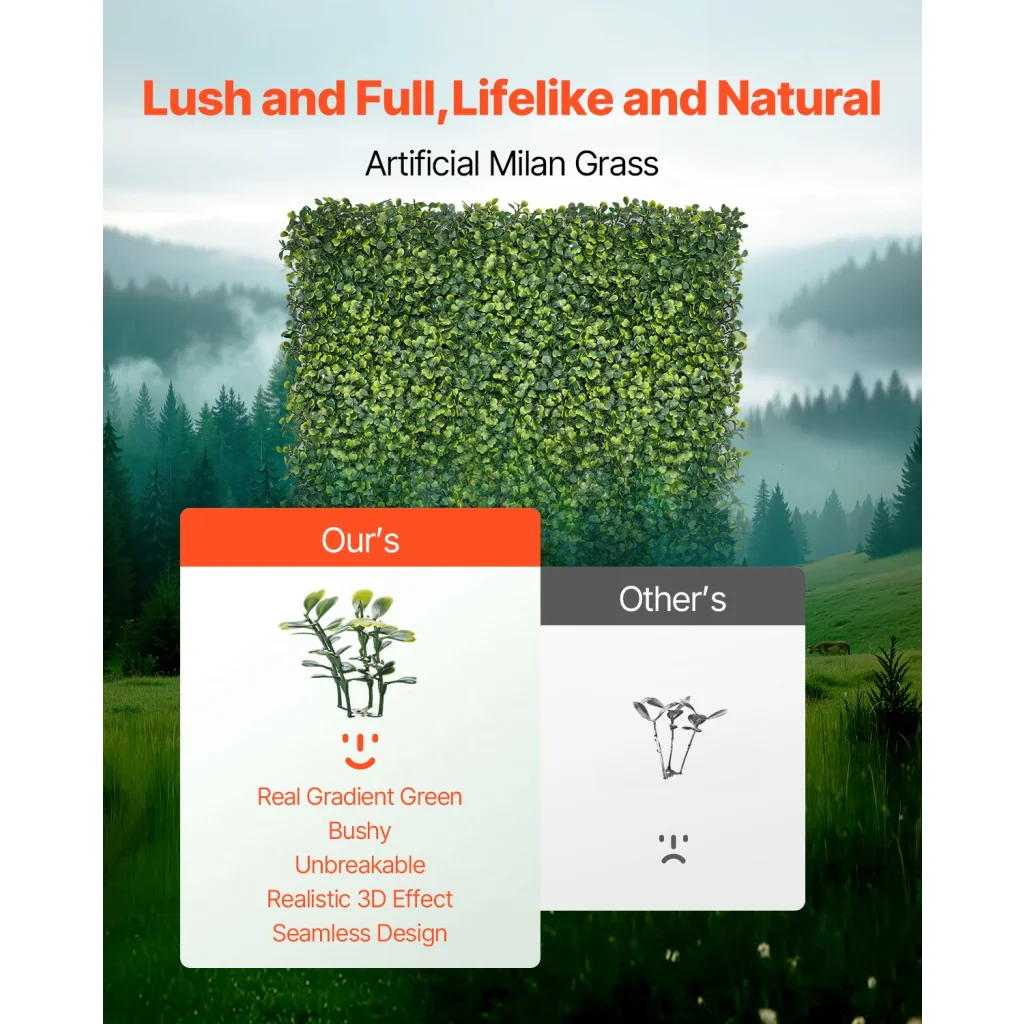 VEVOR Artificial Grass Wall Panels 40 x 120 inch Milan