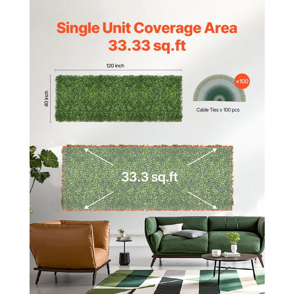 VEVOR Artificial Grass Wall Panels 40 x 120 inch Milan