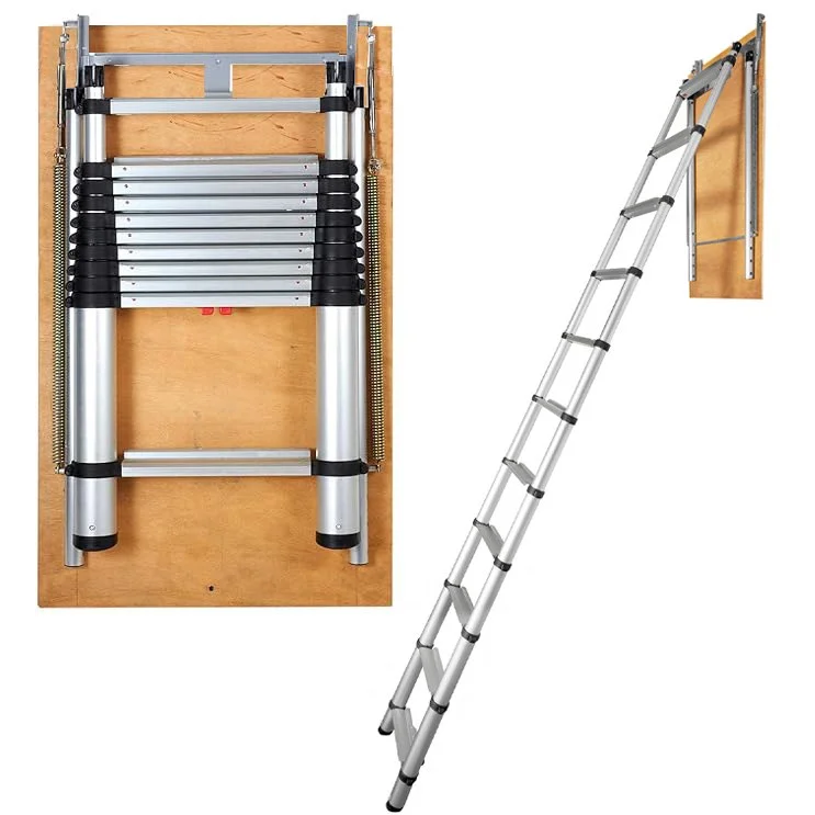 VEVOR Attic Ladder Telescoping 158.76kg Capacity 100cm x