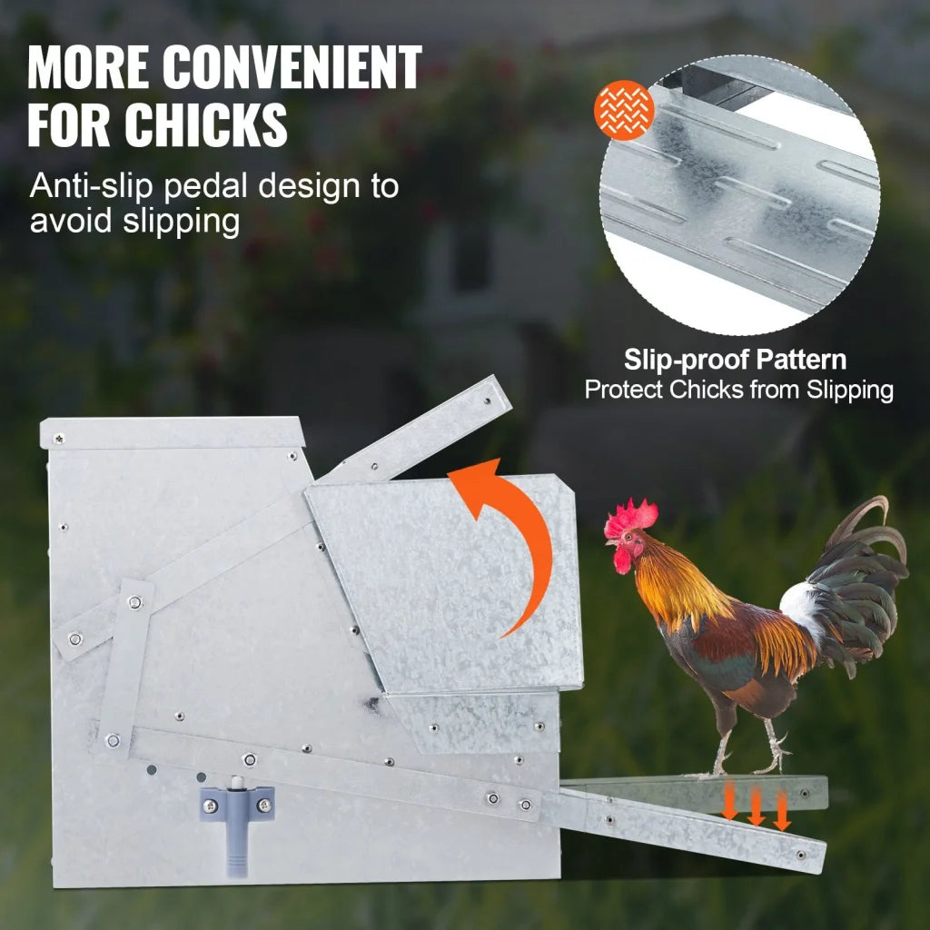 VEVOR Automatic Chicken Feeder Galvanized Steel Poultry