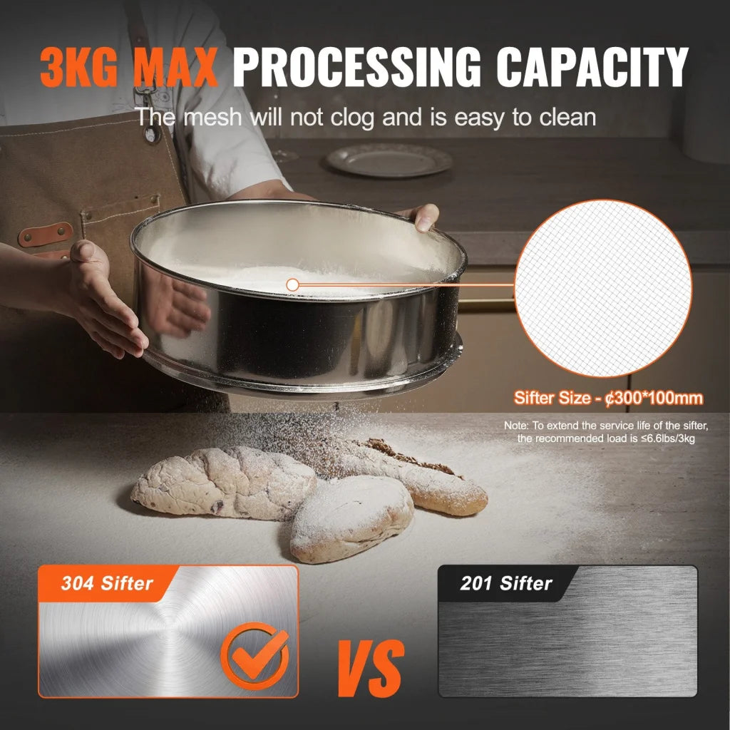 VEVOR Automatic Electric Vibrating Sieve Stainless Steel