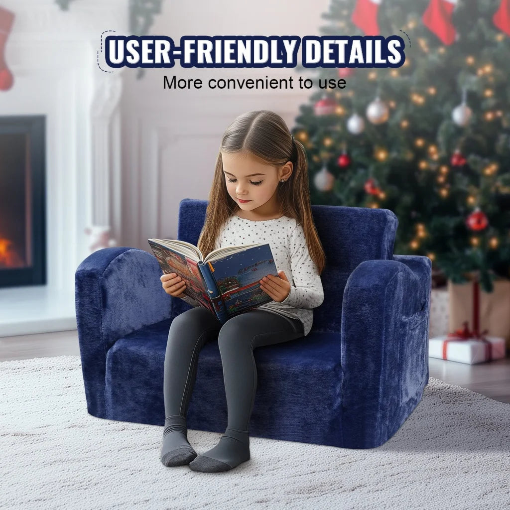 VEVOR Baby Chair Foldable 2-in-1 Comfy Baby Lounger Couch