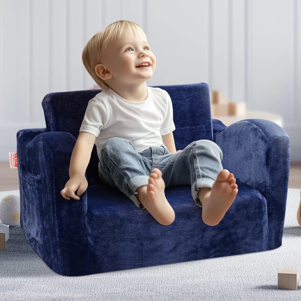 VEVOR Baby Chair Foldable 2-in-1 Comfy Baby Lounger Couch