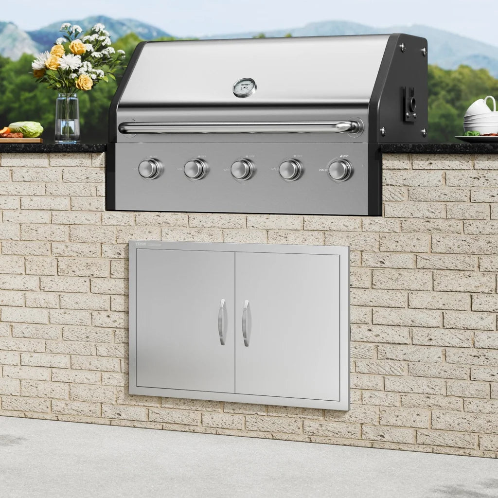 VEVOR BBQ Access Door 838x558 mm Double Outdoor Kitchen