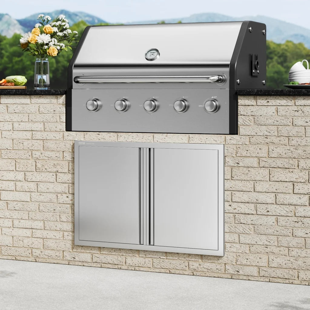 VEVOR BBQ Access Door 914x610 mm Double Outdoor Kitchen
