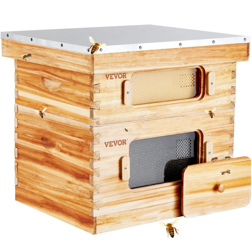 VEVOR Bee Hive 20 Frame Bee Hives Starter Kit Beeswax