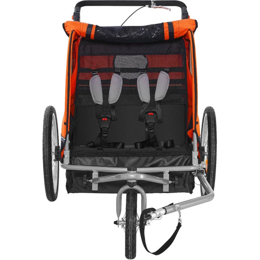 VEVOR Bike Trailer for Toddlers Kids Double Seat 40 kg Load