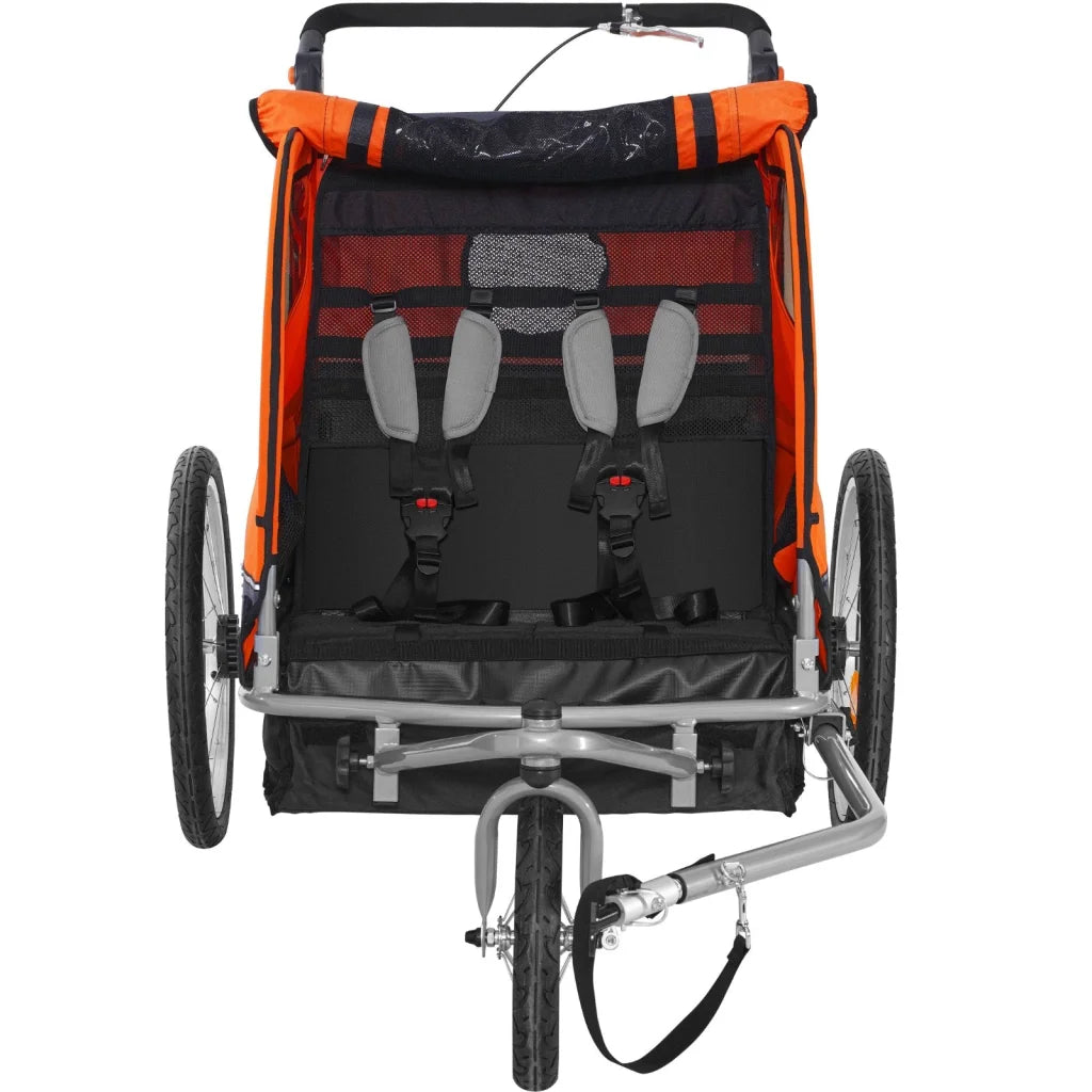 VEVOR Bike Trailer for Toddlers Kids Double Seat 40 kg Load