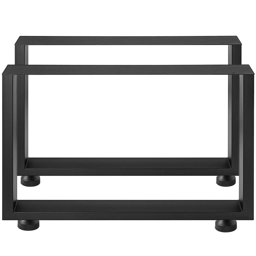 VEVOR Black Metal Table Legs Set of 2 Steel Table Legs