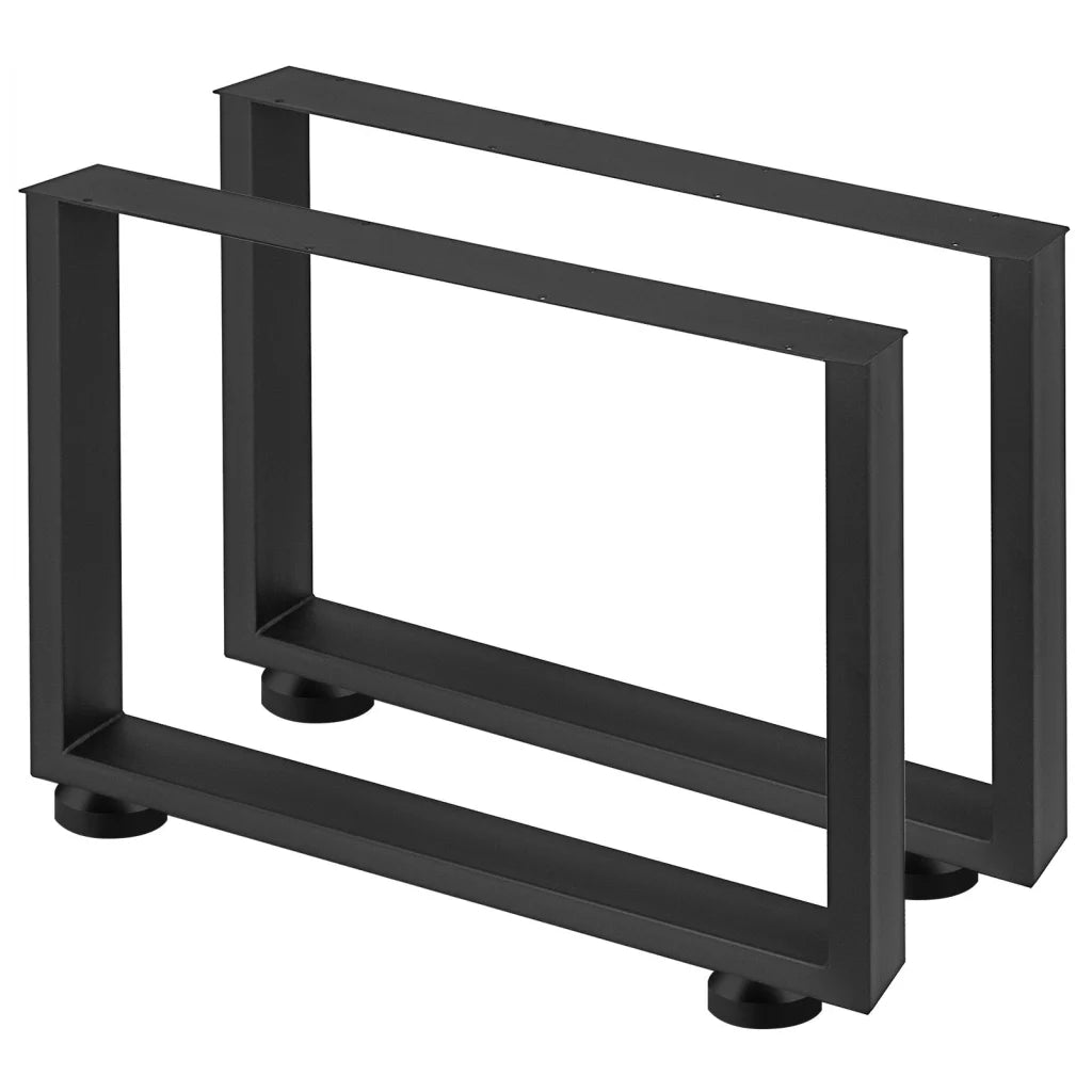 VEVOR Black Metal Table Legs Set of 2 Steel Table Legs