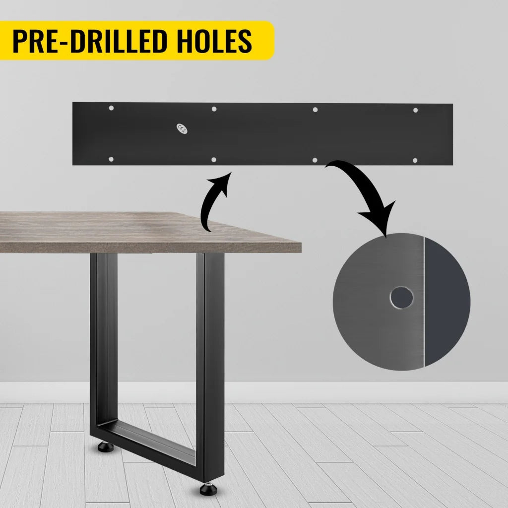 VEVOR Black Table Legs Frame Metal Dining Table Desk