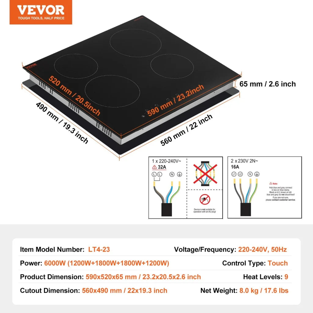 Vevor built electric with pack contents and accessory layout