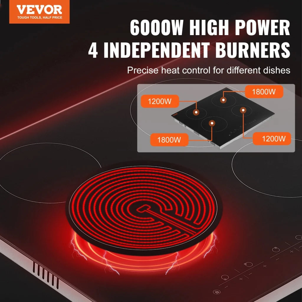 Built in Electric Cooktop Radiant Ceramic