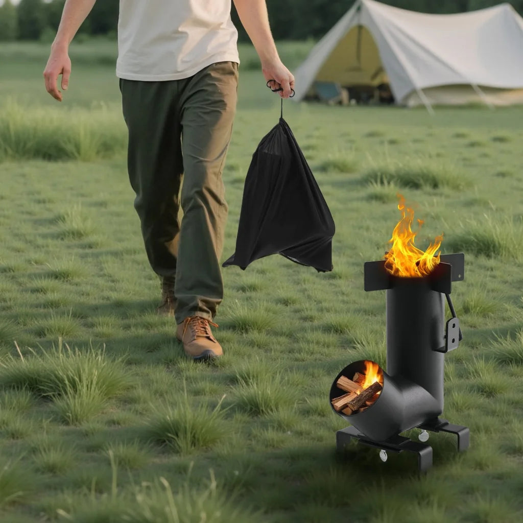 VEVOR Camping Rocket Stove Wood Burning Portable Rocket