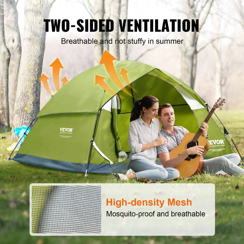 VEVOR Camping Tent 7 x 7 x 4 ft Fit for 6 Person Waterproof