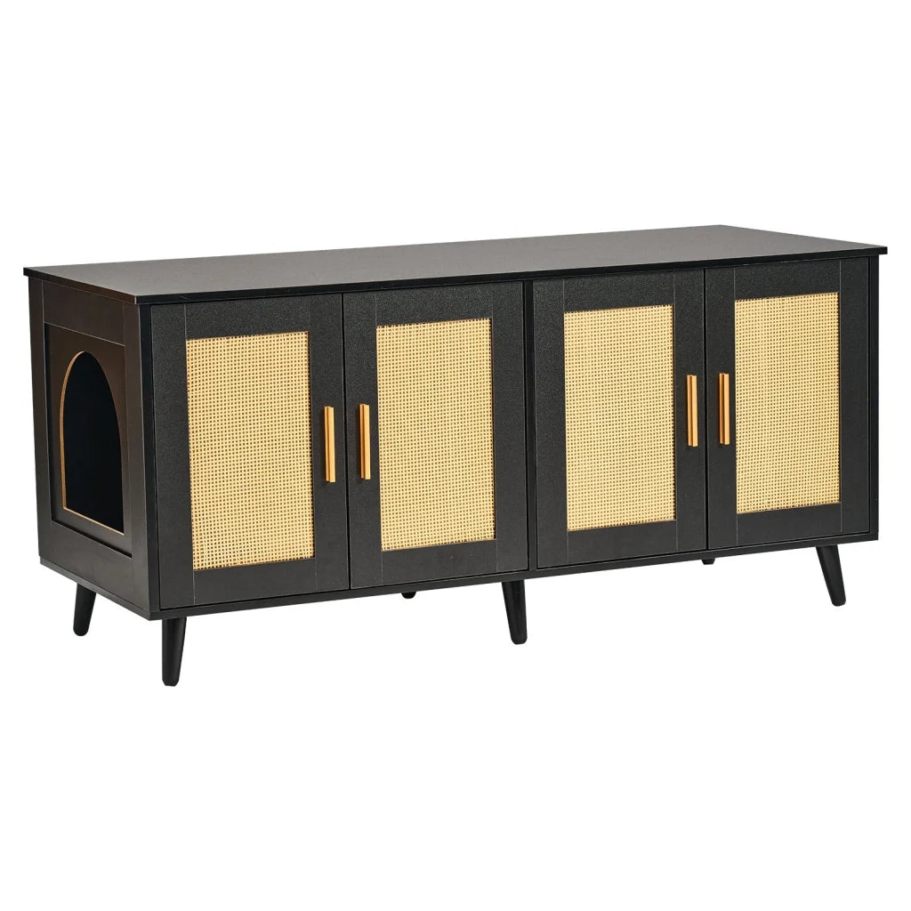 VEVOR Cat Litter Box Enclosure Wooden Litter Box Furniture