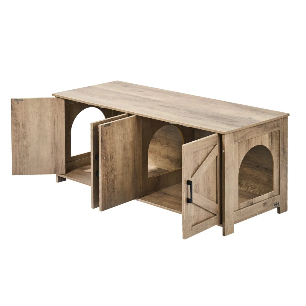 VEVOR Cat Litter Box Enclosure Wooden Litter Box Furniture