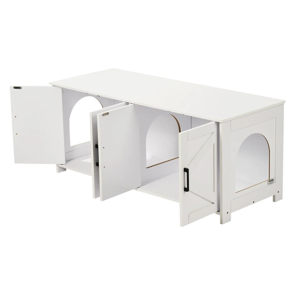 VEVOR Cat Litter Box Enclosure Wooden Litter Box Furniture