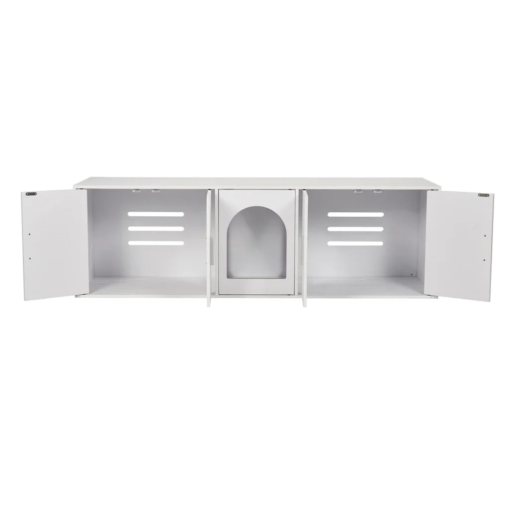 VEVOR Cat Litter Box Enclosure Wooden Litter Box Furniture
