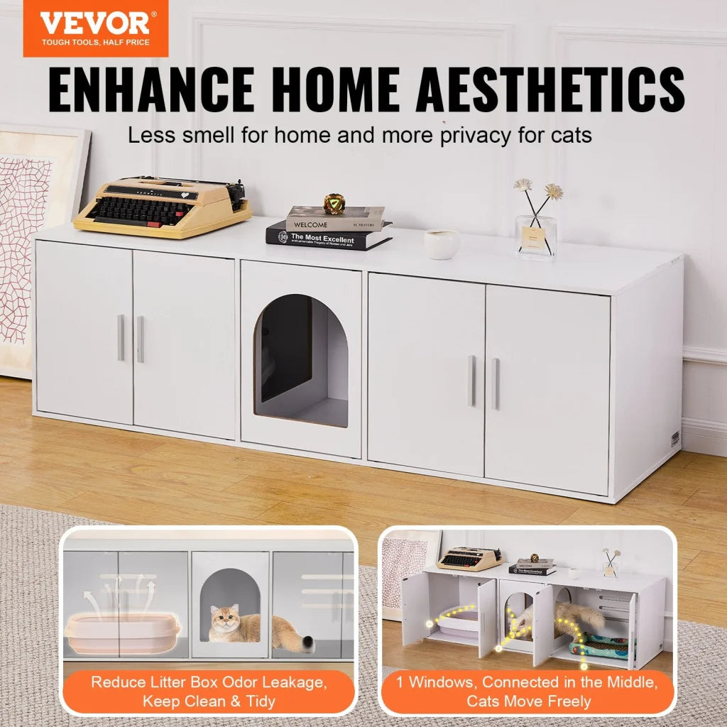 Cat Litter Box Enclosure Wooden Furniture