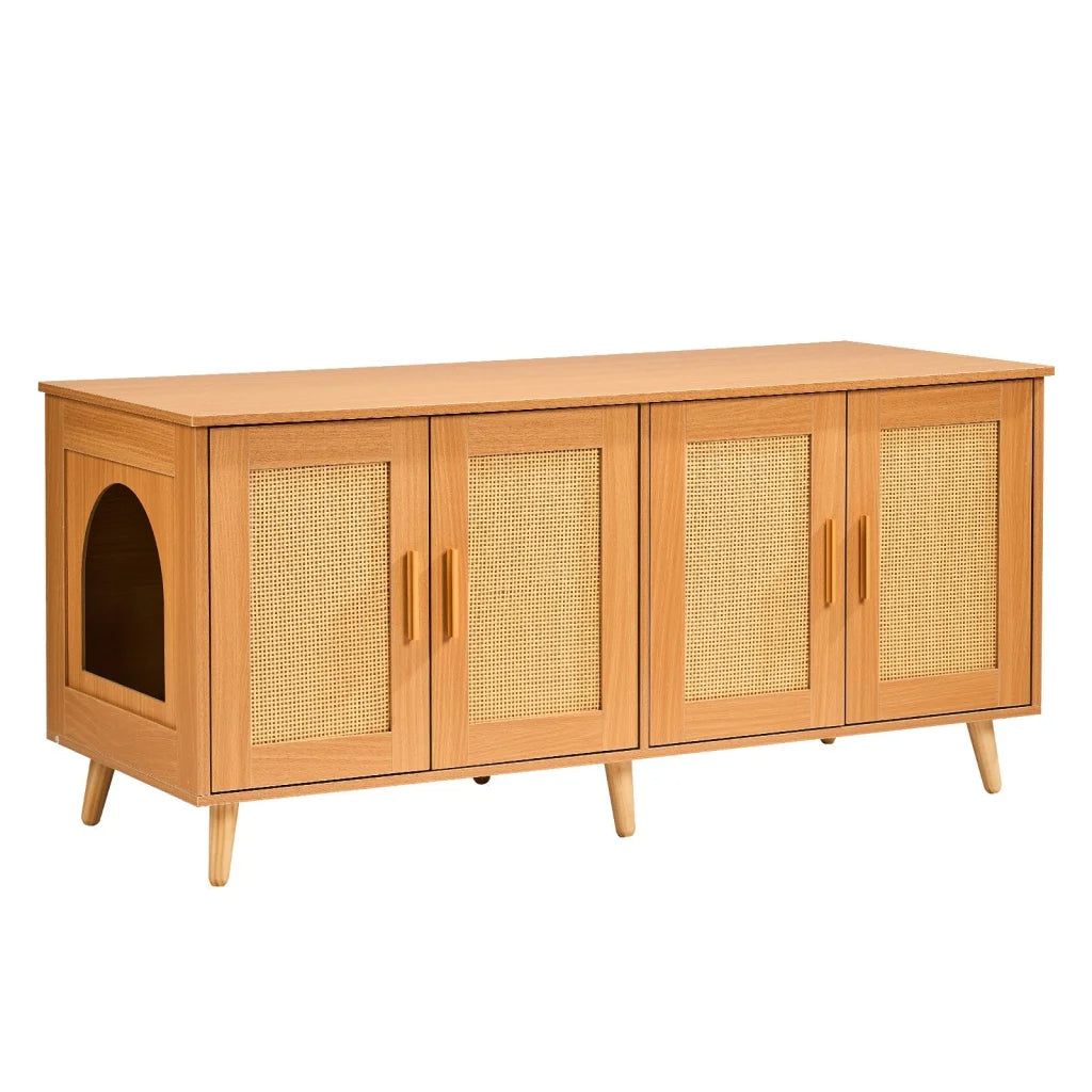 VEVOR Cat Litter Box Enclosure Wooden Litter Box Furniture