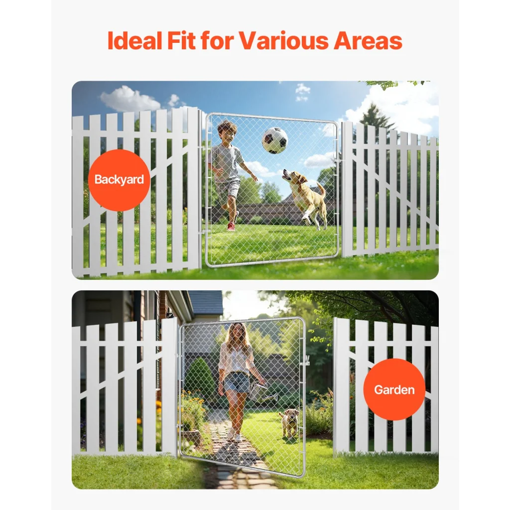 VEVOR Chain Link Fence Gate 70 x 72 in Adjustable Chain