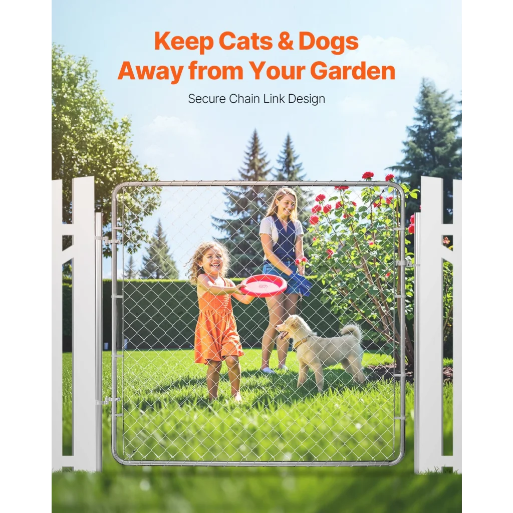 VEVOR Chain Link Fence Gate 70 x 72 in Adjustable Chain