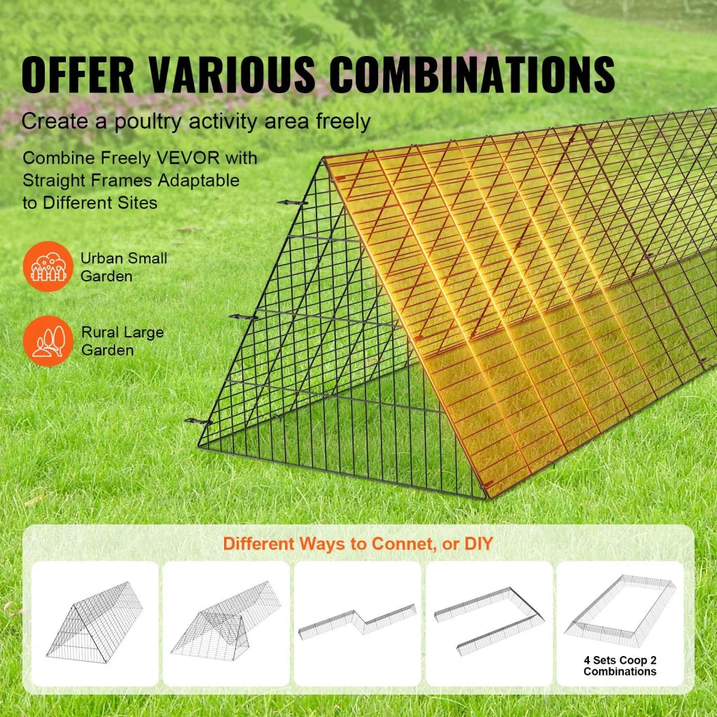 VEVOR Chicken Tunnels 300 x 71 x 61.5cm (LxWxH) Chicken