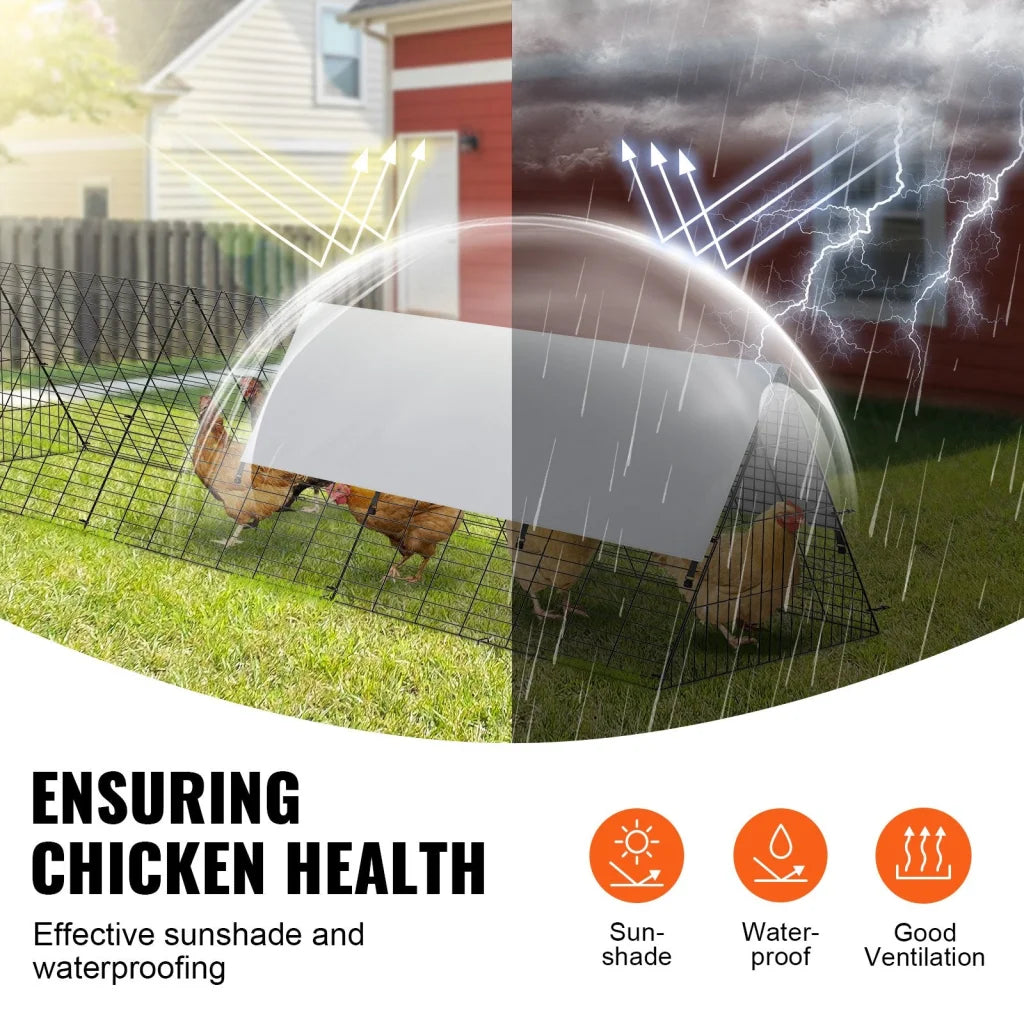VEVOR Chicken Tunnels 300 x 71 x 61.5cm (LxWxH) Chicken