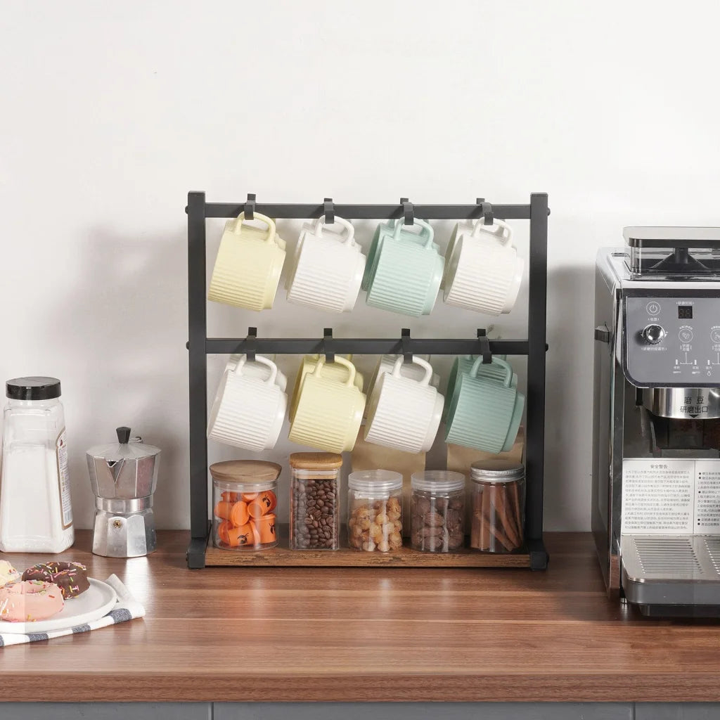 VEVOR Coffee Mug Holder for Countertop 16 Hooks Cup Rack