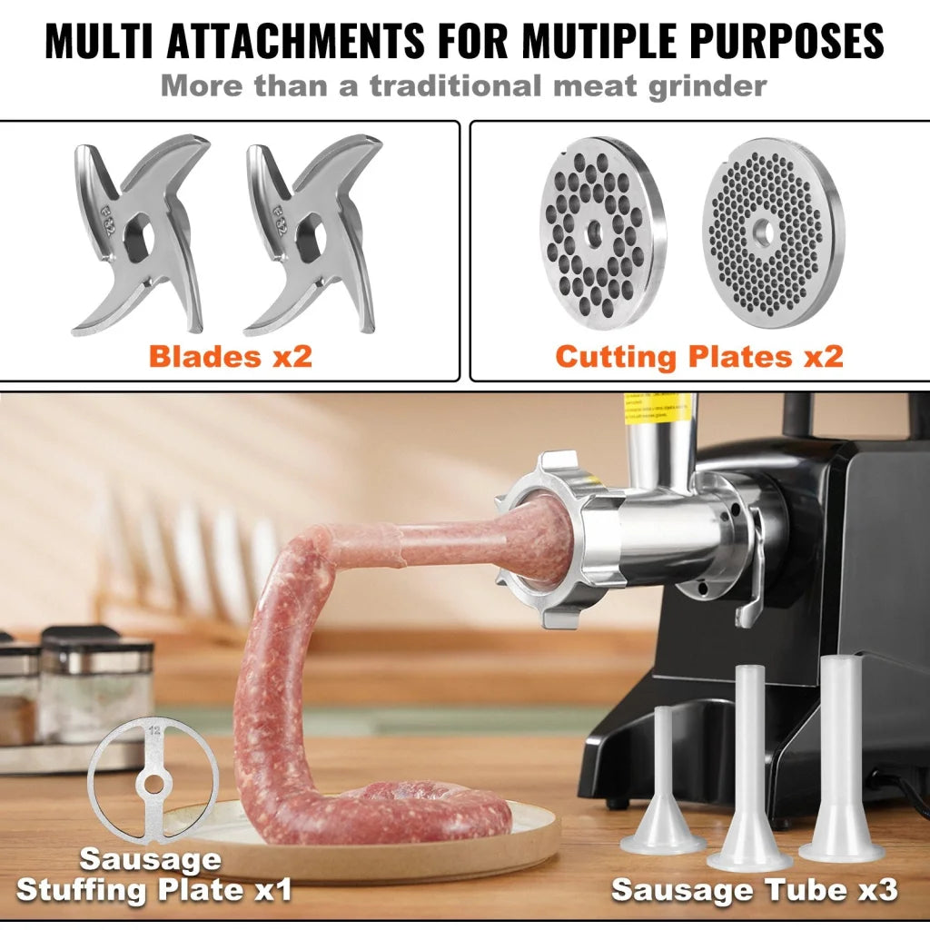 Commercial Electric Meat Grinder 2 27Kg Min Sausage Stuffer