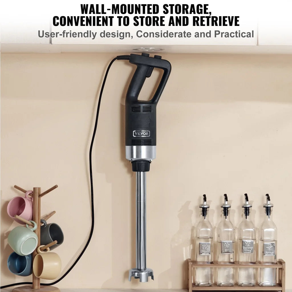 Commercial Immersion Blender Heavy Duty Hand Mixer 750W Variable Speed