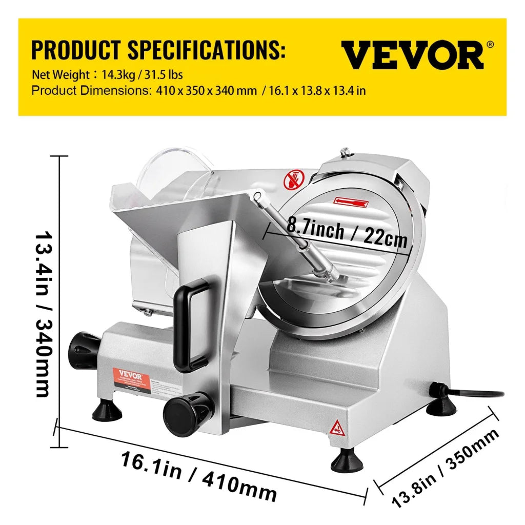 Vevor commercial meat with assembled layout and visible hardware