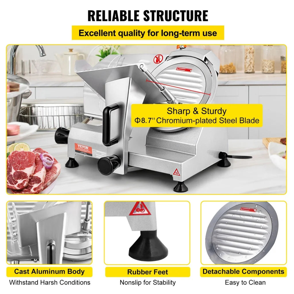 Steel vevor commercial meat with assembled layout and visible hardware