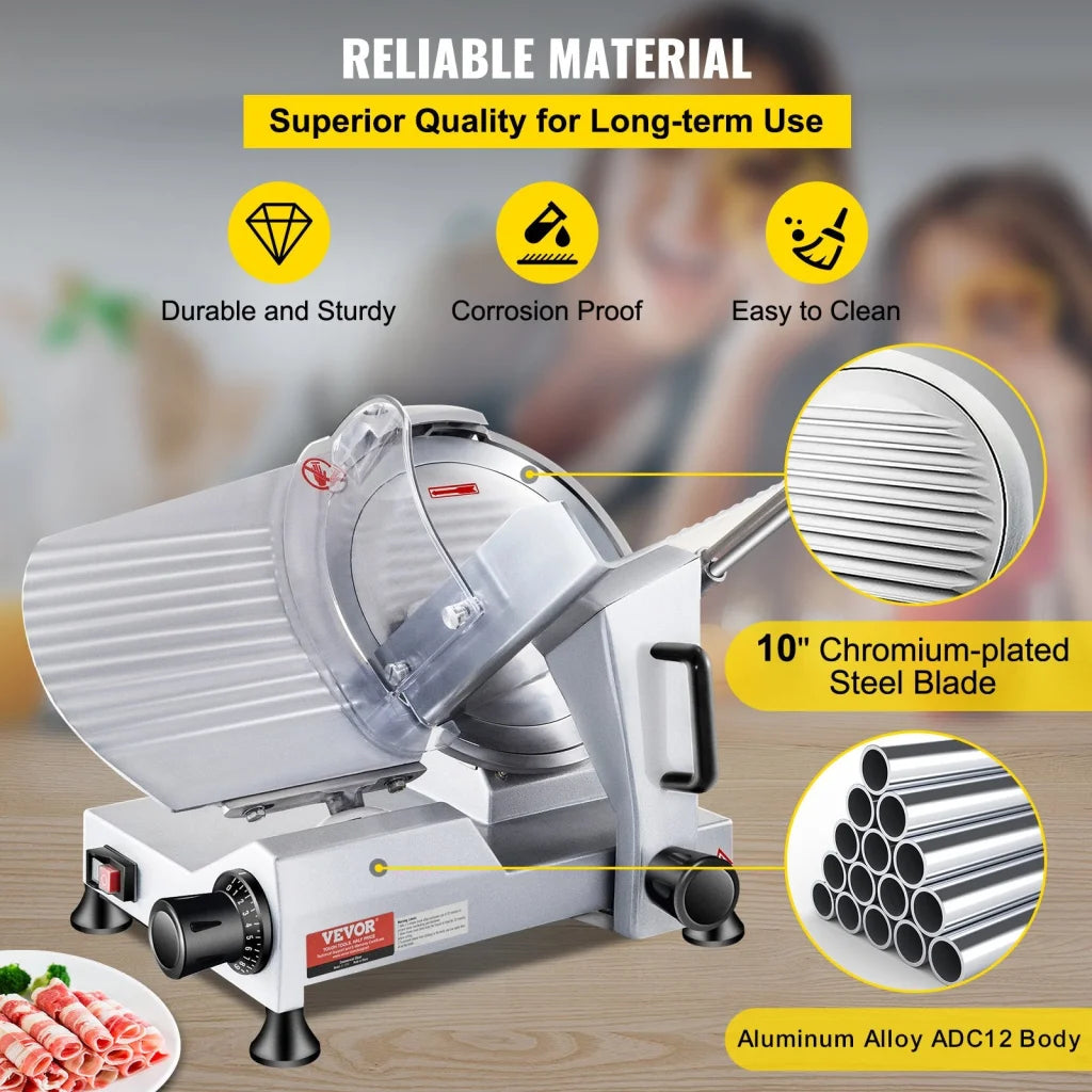 Commercial Meat Slicer 240W Electric Deli Food 10 inch
