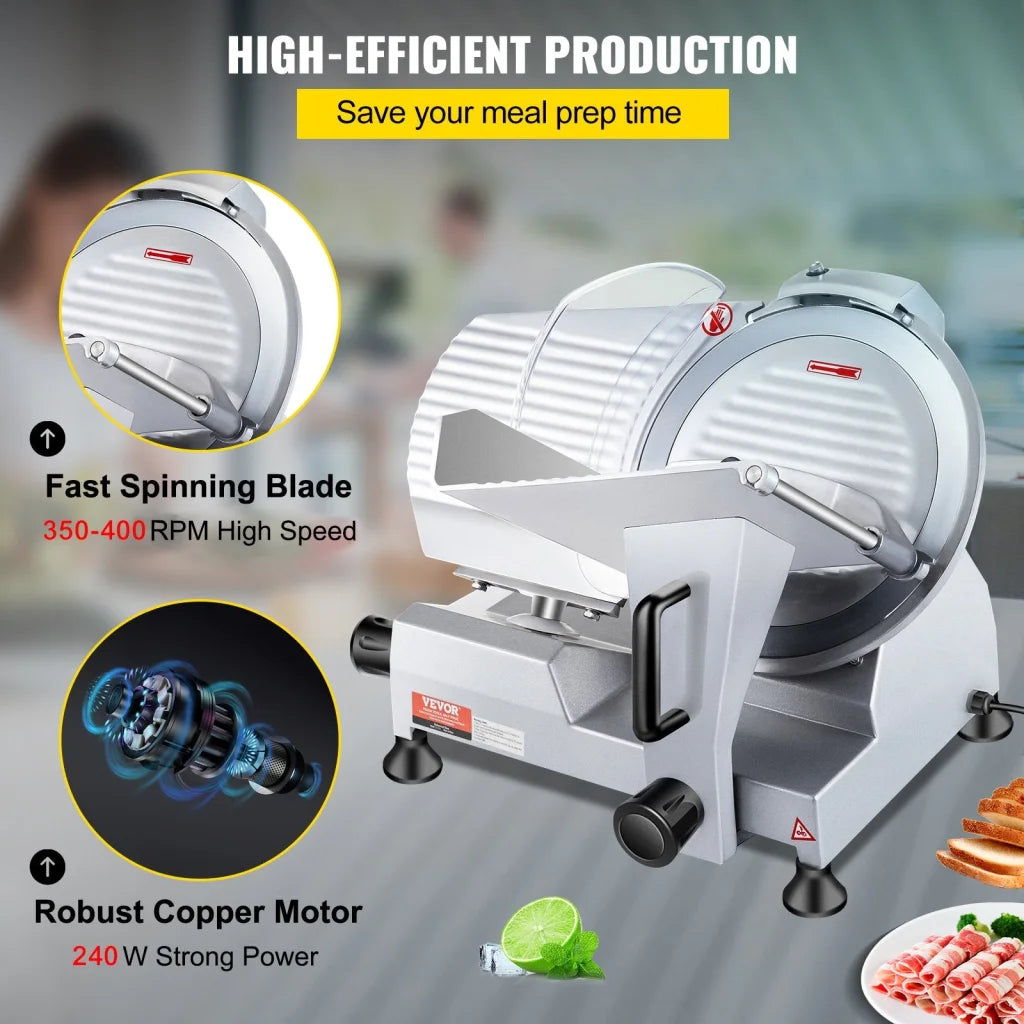 VEVOR Commercial Meat Slicer 240W Electric Deli Food Slicer