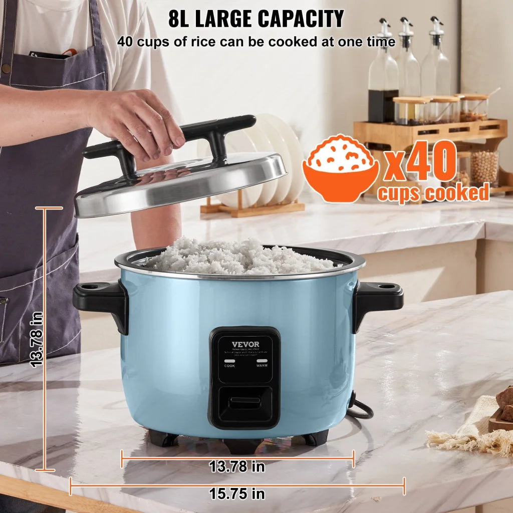 VEVOR Commercial Rice Cooker 40-Cup Rice Cooker 8 Liter
