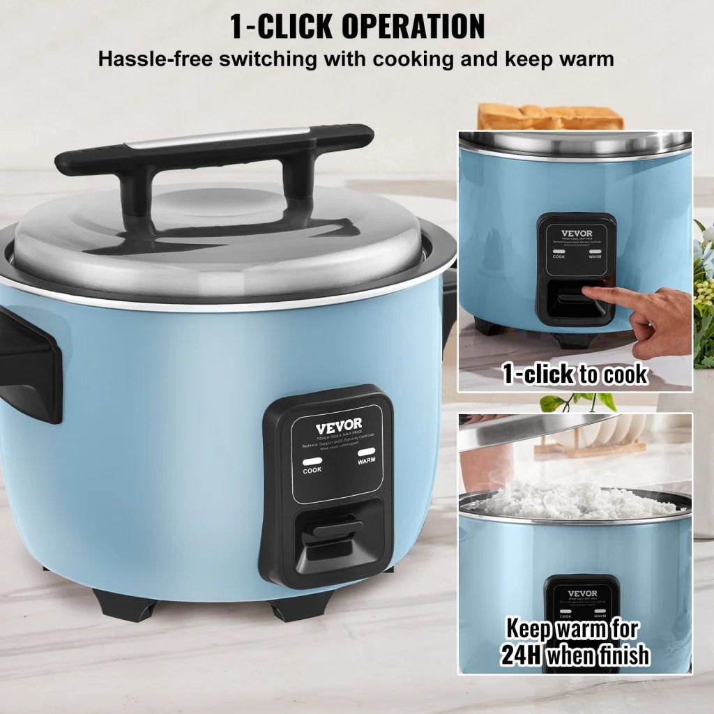 VEVOR Commercial Rice Cooker 50-Cup Rice Cooker 10 Liter