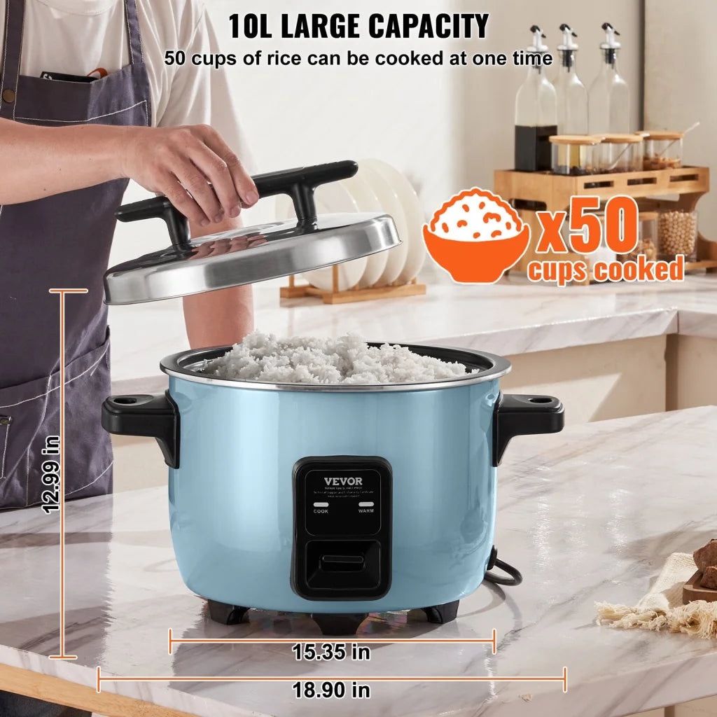 VEVOR Commercial Rice Cooker 50-Cup Rice Cooker 10 Liter
