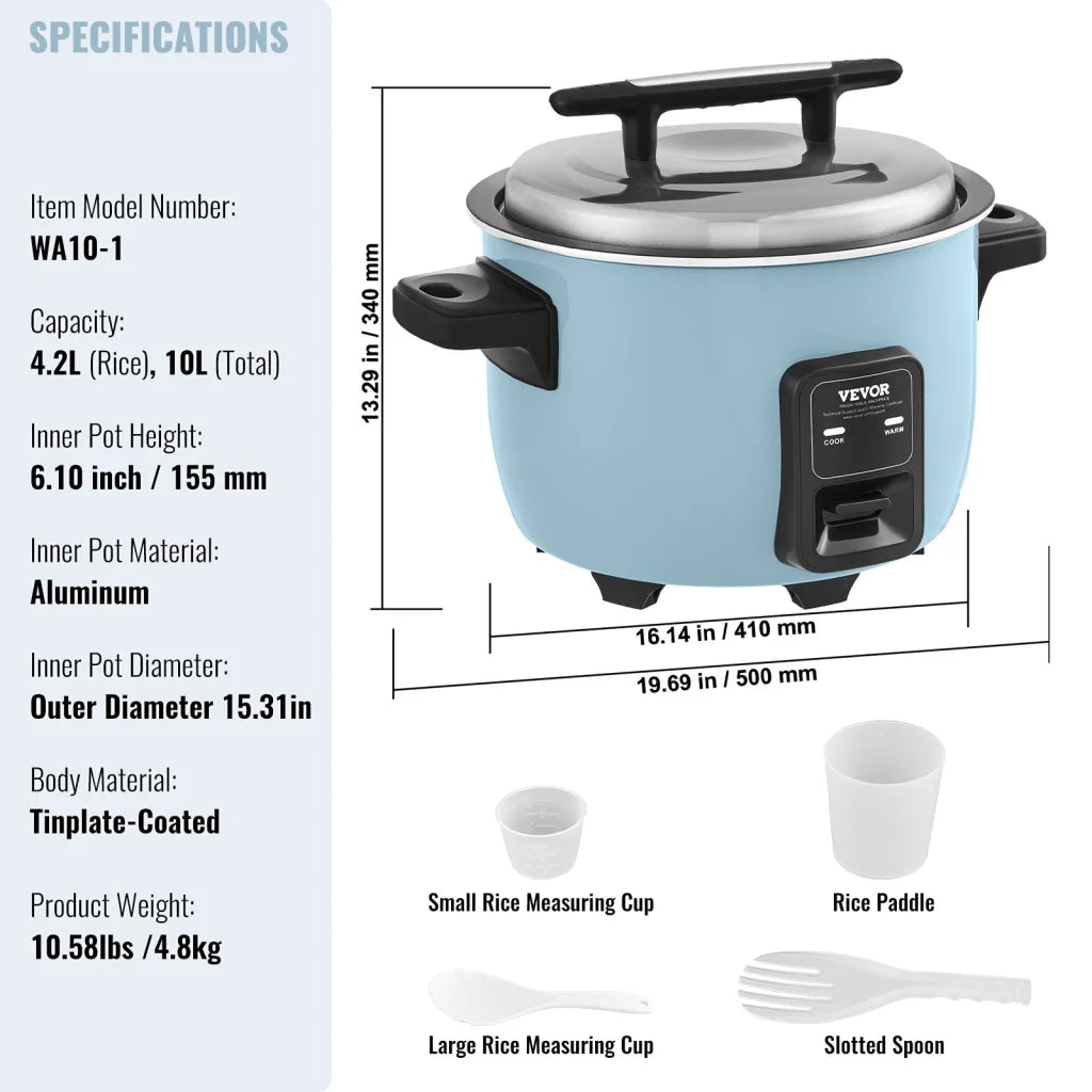 VEVOR Commercial Rice Cooker 60-Cup Rice Cooker 13 Liter