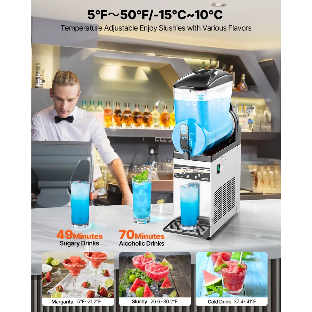 Commercial Slushy Machine 15L Margarita Smoothie Frozen Drink Maker
