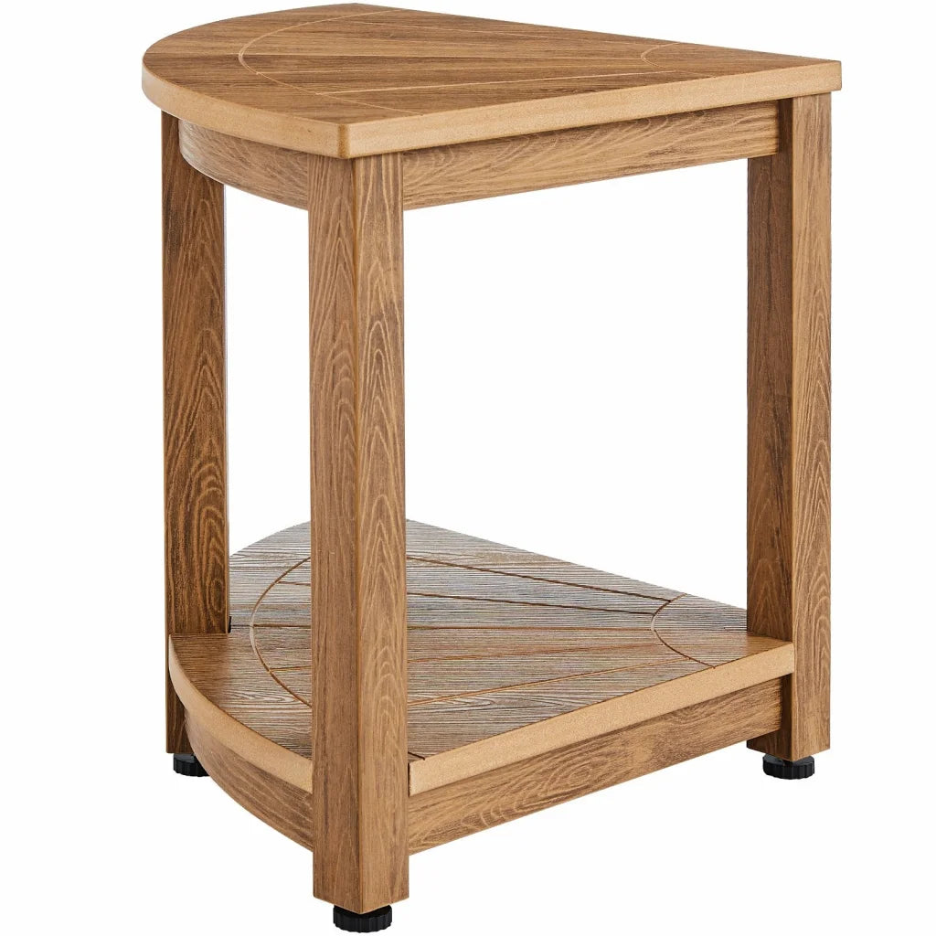 VEVOR Corner Shower Bench 18.5’’ Height 17.75’’ Radius Faux