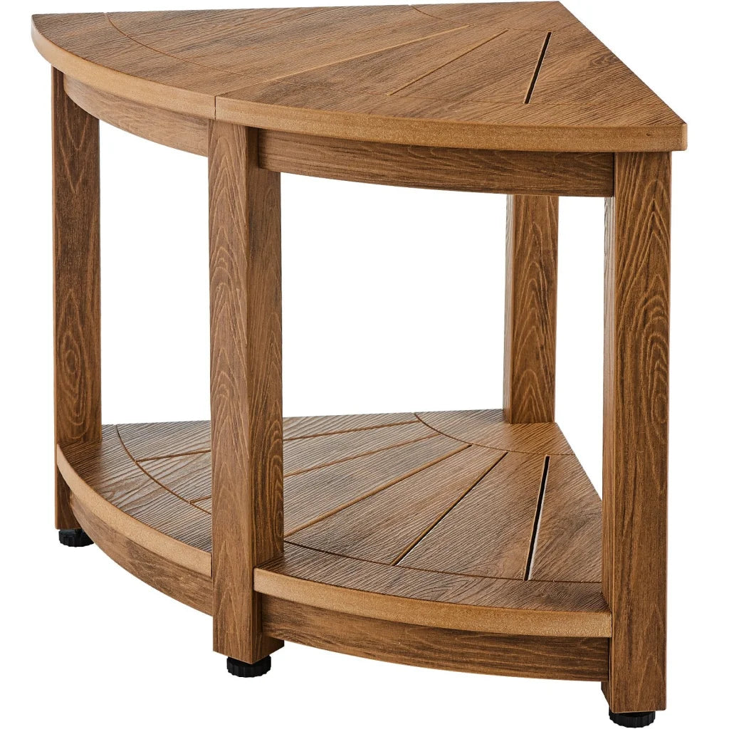VEVOR Corner Shower Bench 18.5’’ Height 17.75’’ Radius Faux